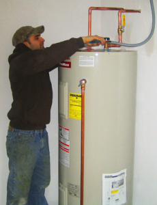 Tacoma water heater repair specialist services a 40 gallon tanked heater